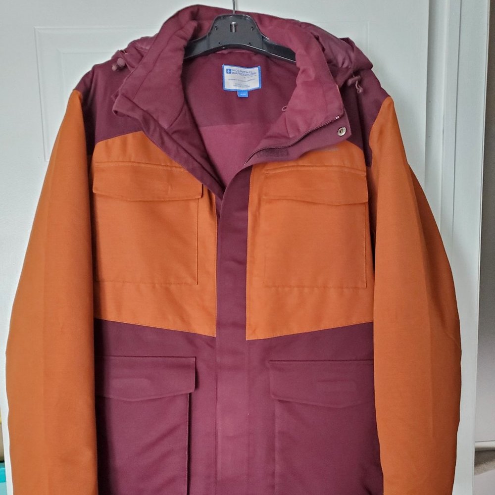 Men's - Mountain Warehouse  Winter Jacket - burgundy/purple and rust colours